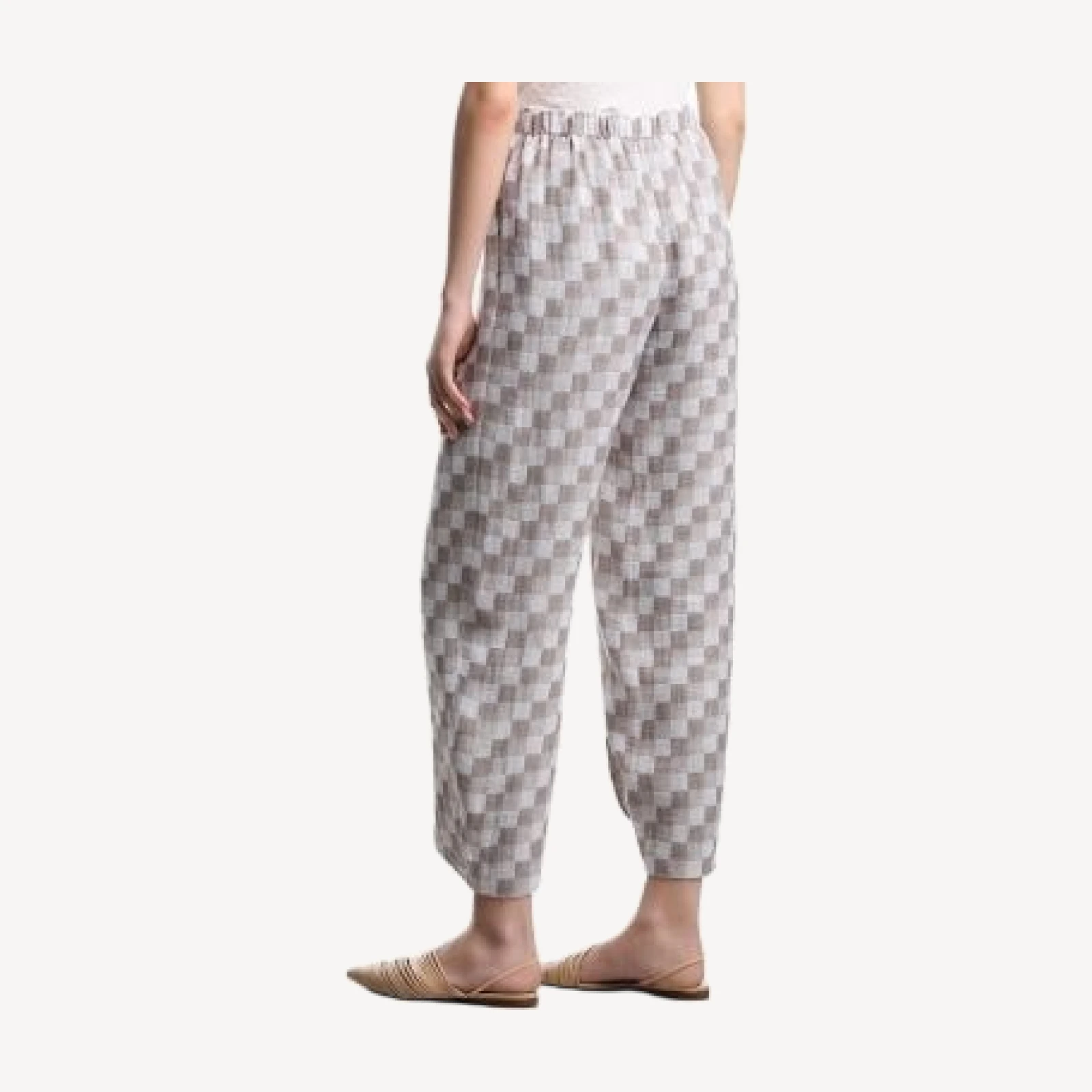 Emporio Armani Gauze Checkered Pants