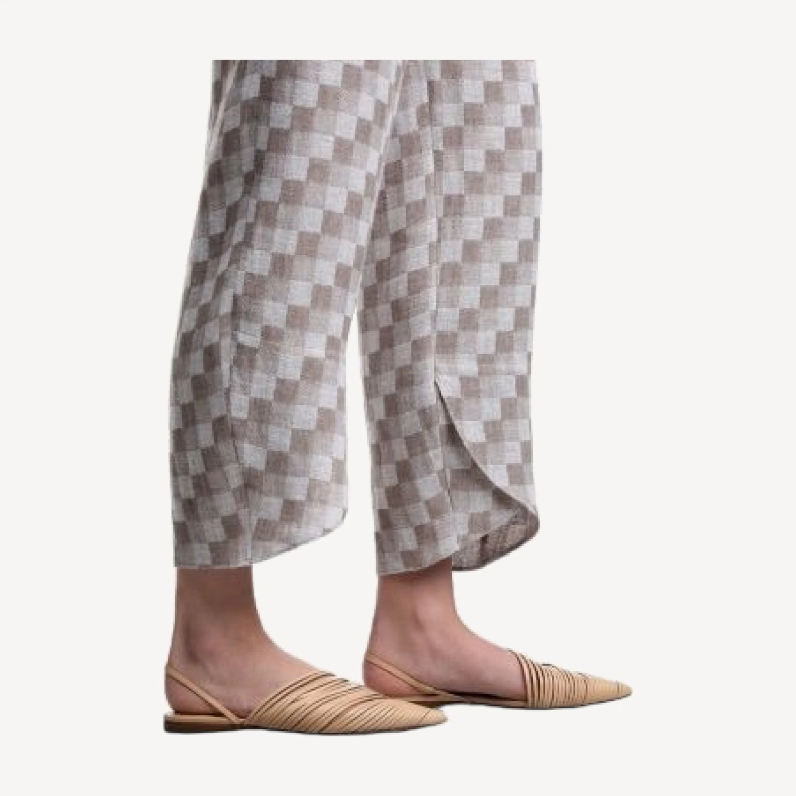 Emporio Armani Gauze Checkered Pants