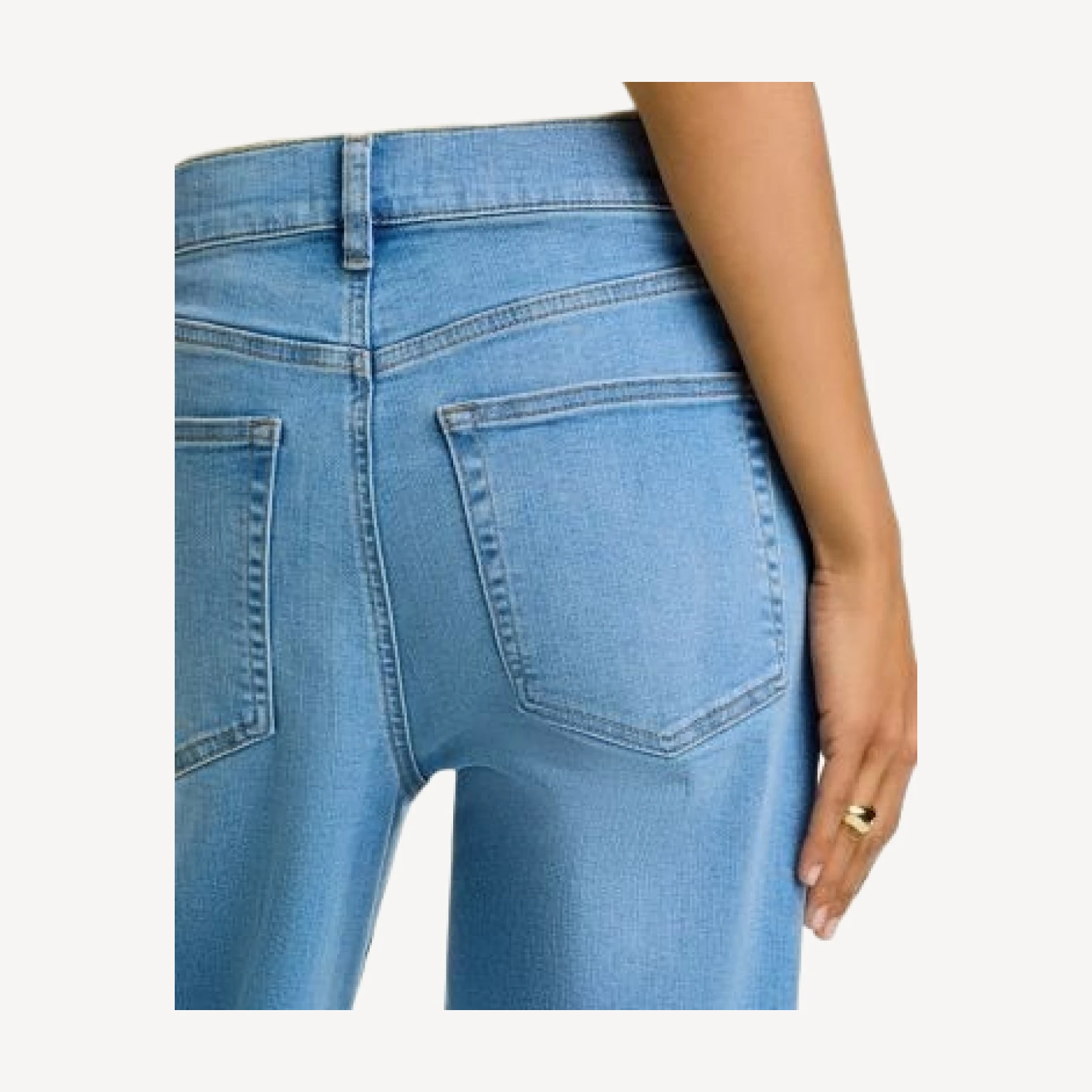 Frame Le Slim Palazzo Long High Rise Jeans in Honeymoon