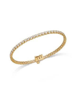 Bloomingdale's Fine Collection Diamond Four Prong Tennis Bracelet in 14K Yellow Gold, 5.0 tcw