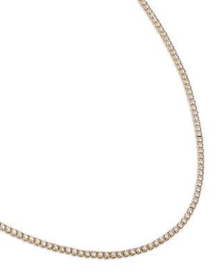 Bloomingdale's Fine Collection Diamond Four Prong Tennis Necklace in 14K Yellow Gold, 5.0 tcw