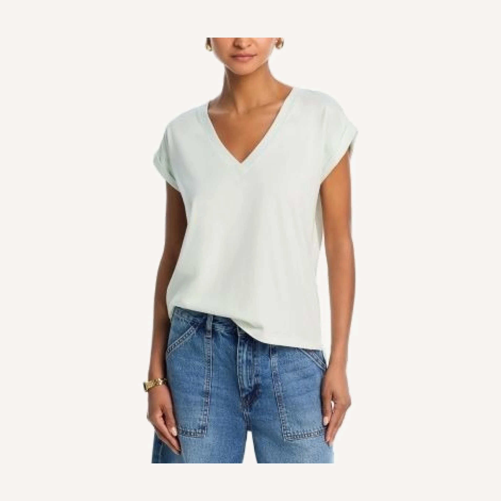 Frame Easy Cotton V Neck Tee