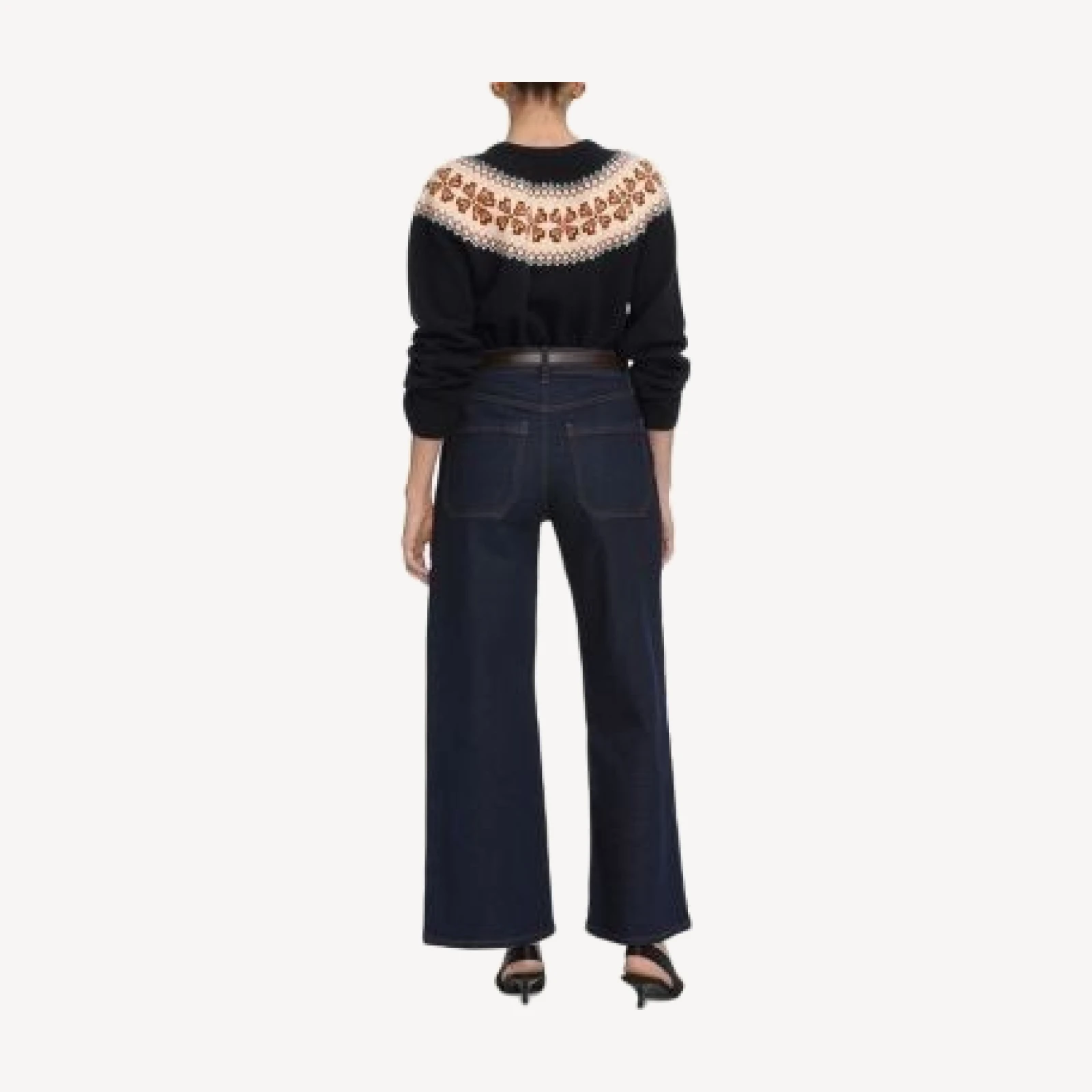 Frame Le Pixie High Rise Slim Palazzo Jeans in Rinse