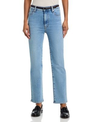 Frame Le Sleek Straight High Rise Jeans in Ripple