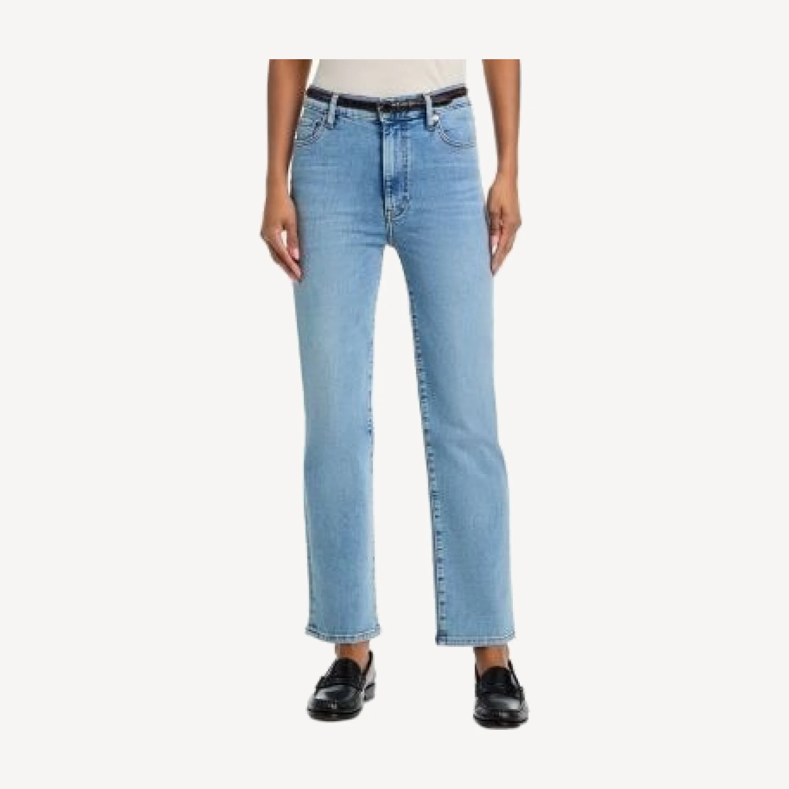 Frame Le Sleek Straight High Rise Jeans in Ripple