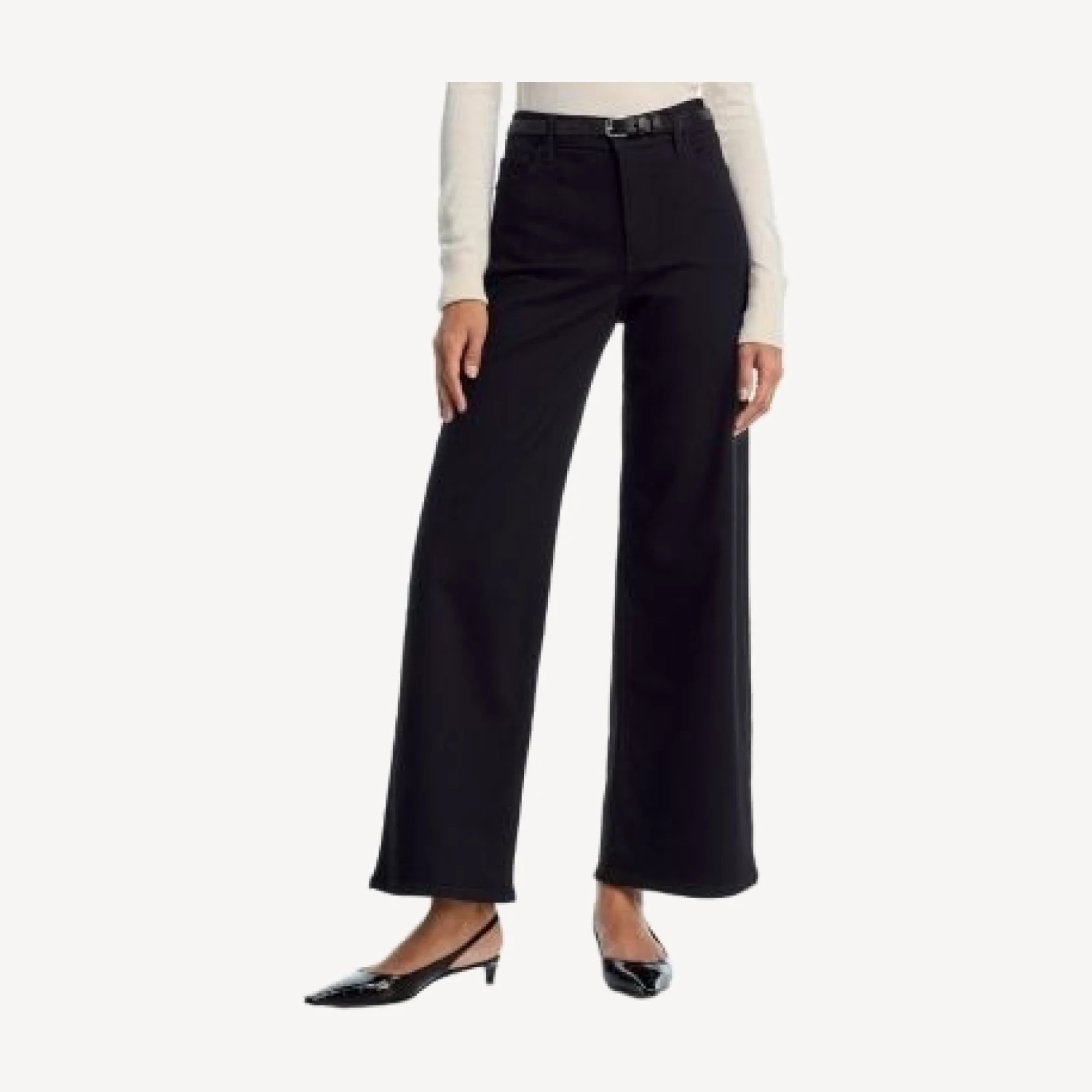 Frame Le Slim Palazzo High Rise Jeans in Black