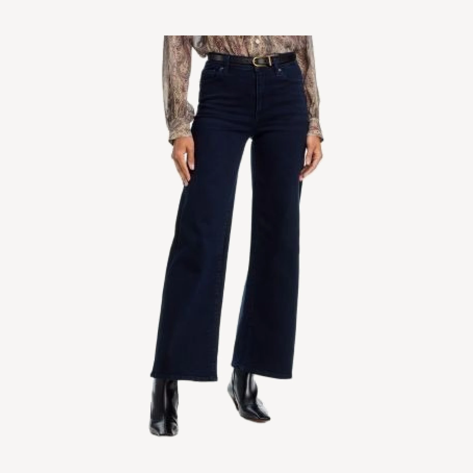 Frame High Rise Palazzo Jeans in Century