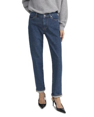 Frame The Borrowed High Rise Ankle Slim Leg Jeans in Written