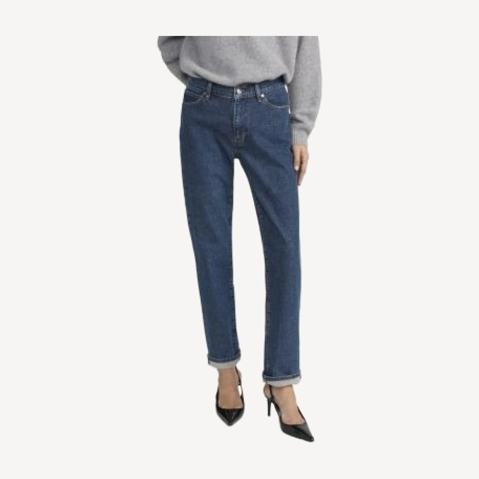 Frame The Borrowed High Rise Ankle Slim Leg Jeans in Written