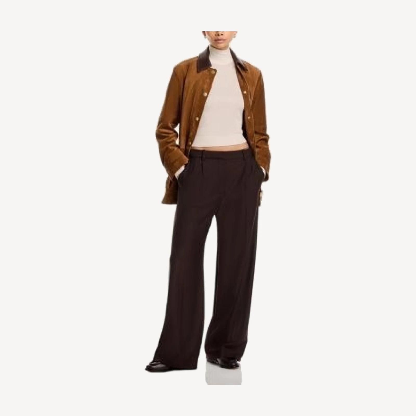 Frame Slim Turtleneck Wool Sweater