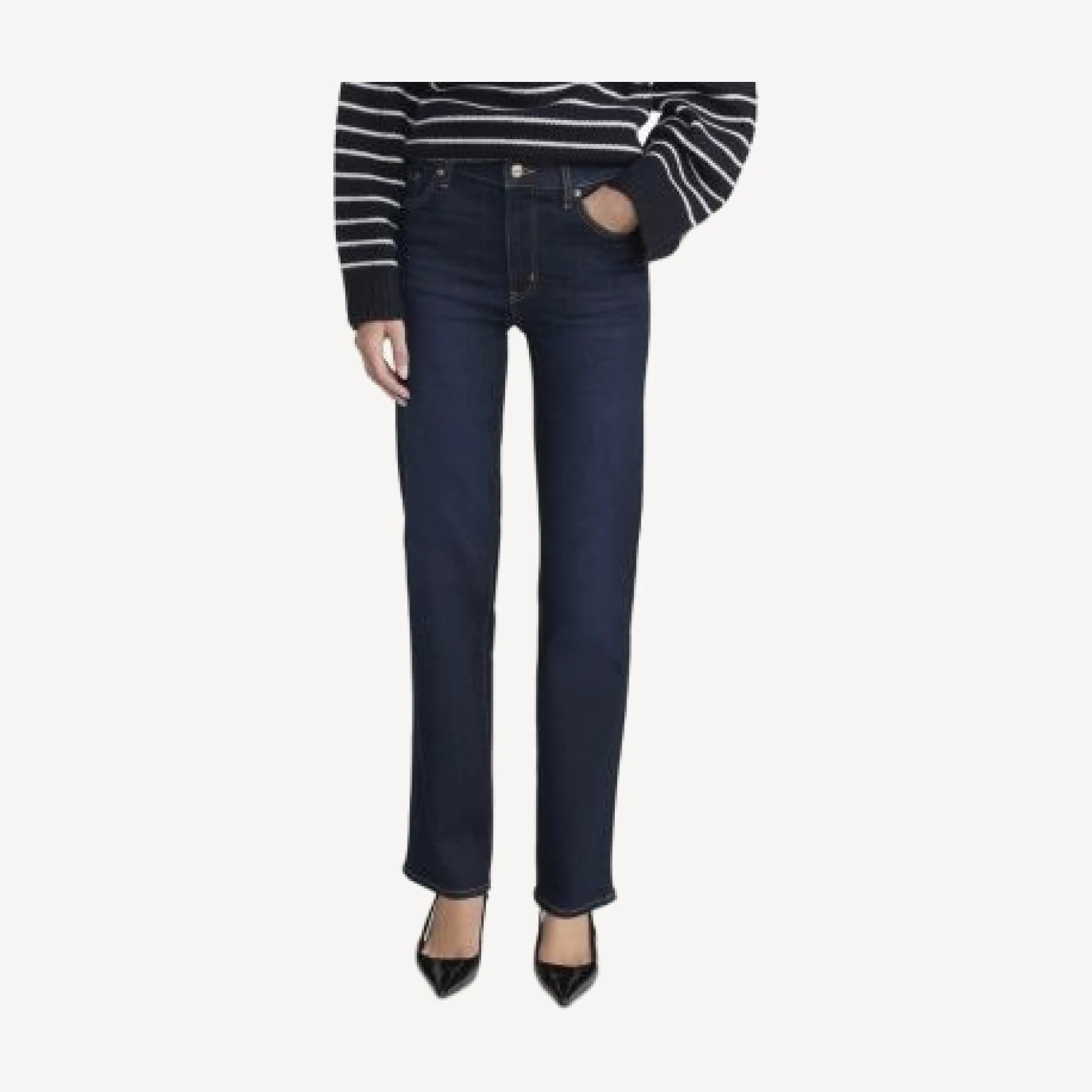 Frame Le Sleek High Rise Straight Jeans in Fairway