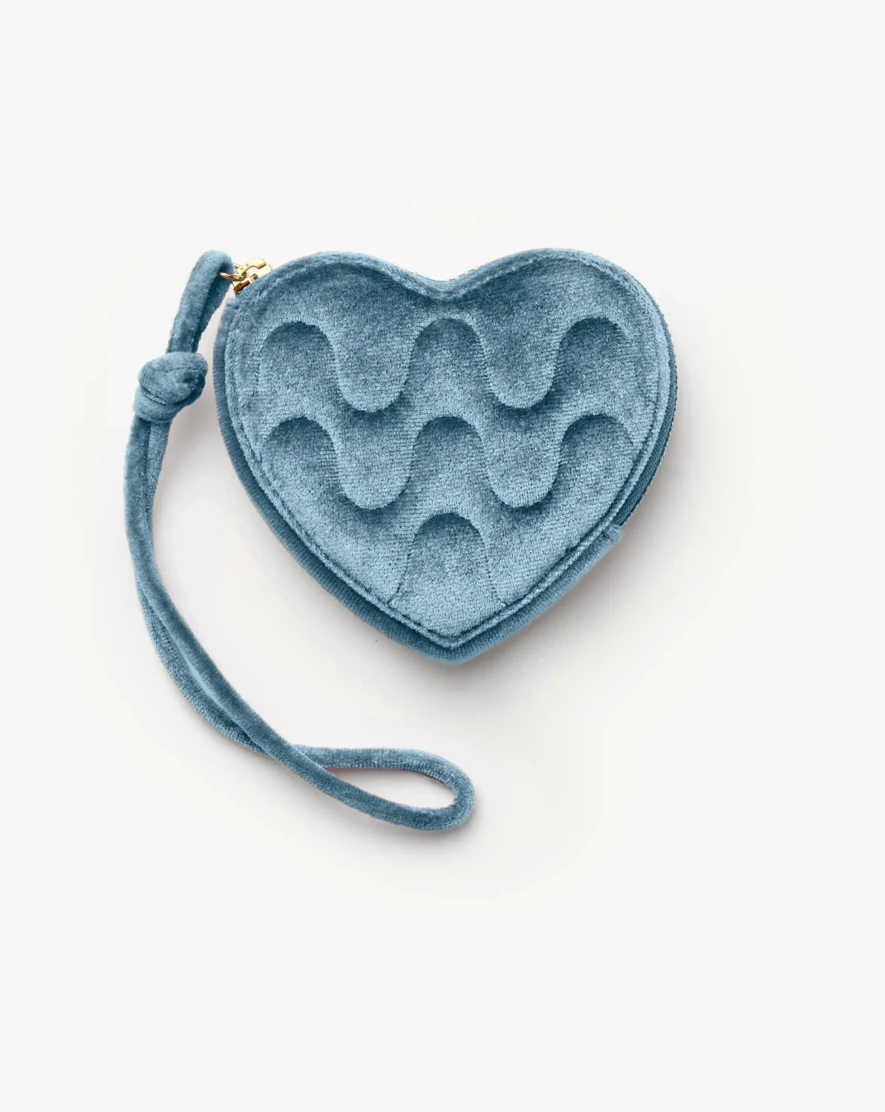 Velvet Heart Jewellery Pouch | Blue Steel