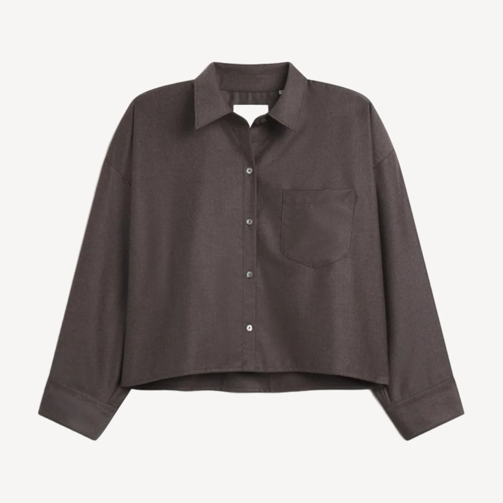 Petit Ami Wool Shirt in Heather Brown