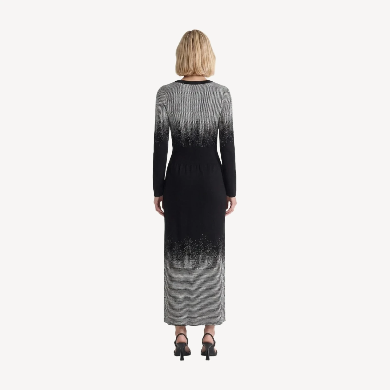 Ombre Jacquard Soft Knit Sheath Dress
