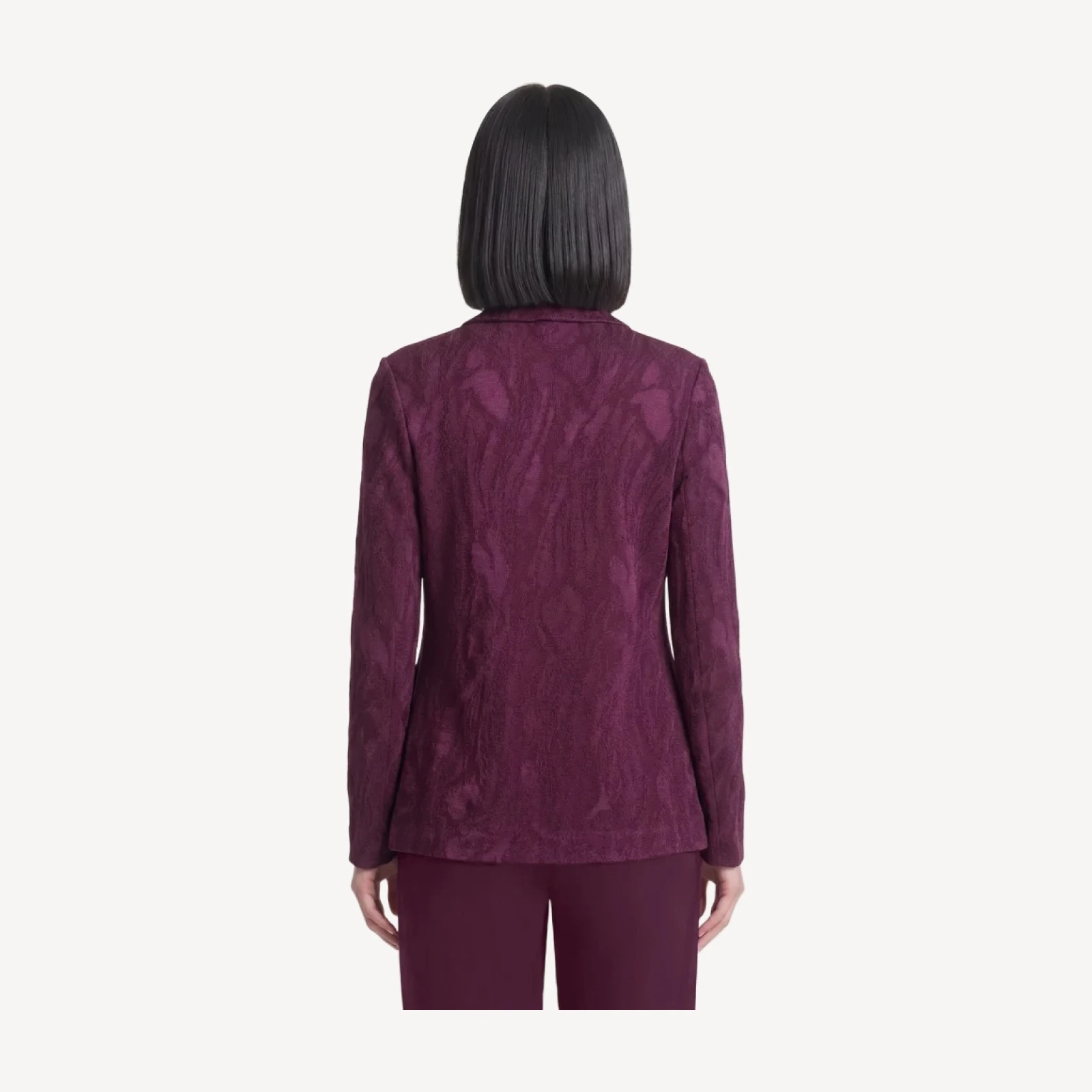 Tonal Abstract Jacquard Knit Jacket