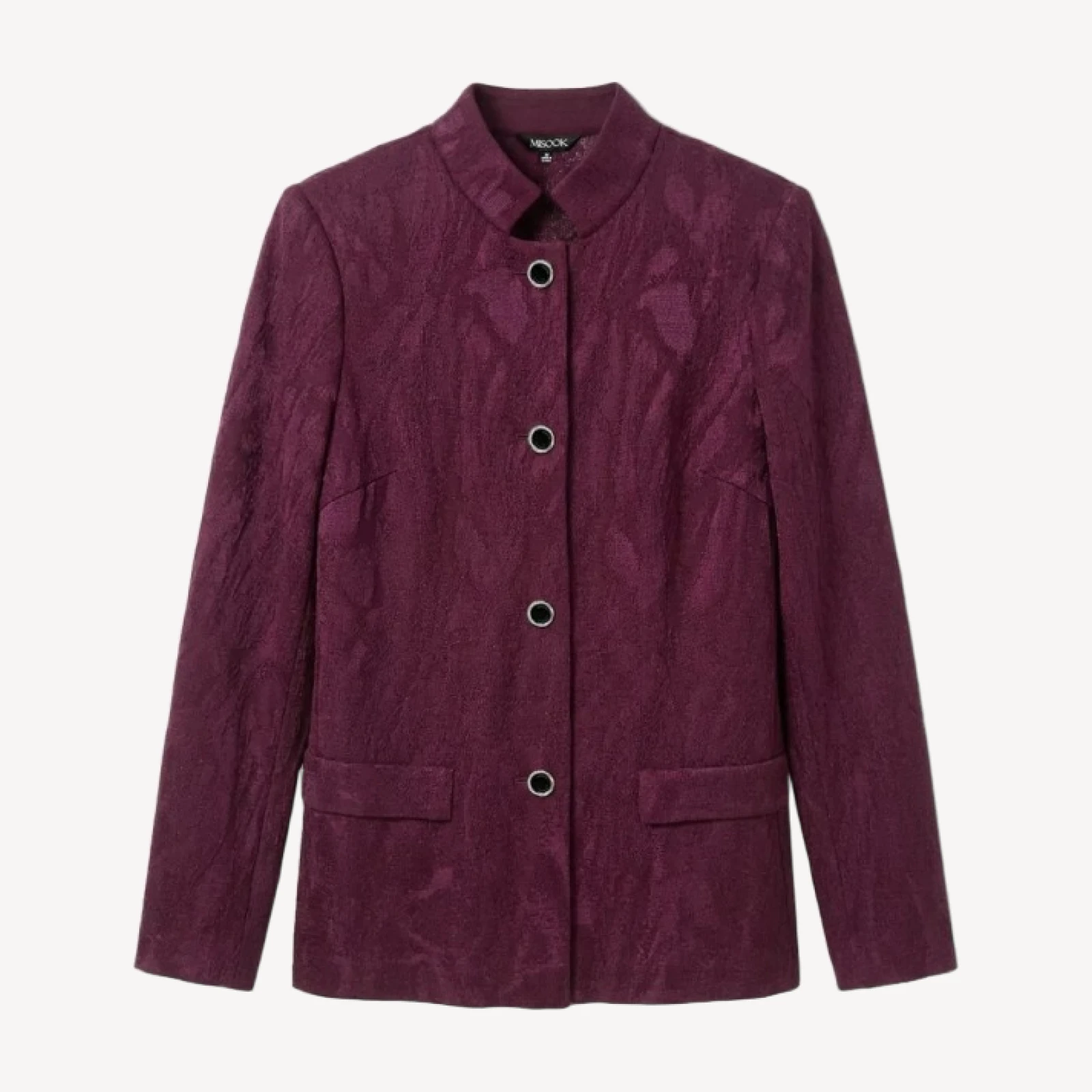Tonal Abstract Jacquard Knit Jacket