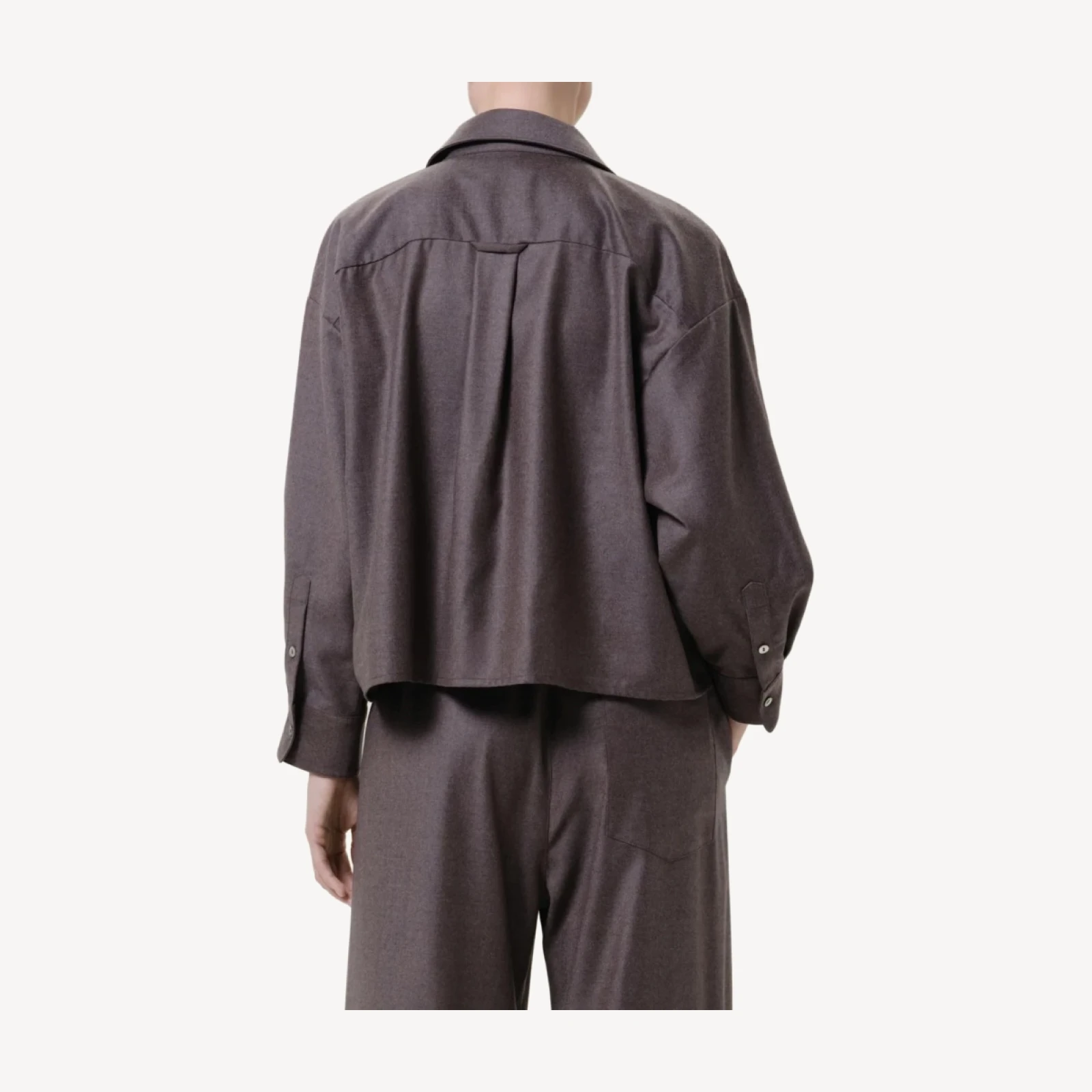 Petit Ami Wool Shirt in Heather Brown