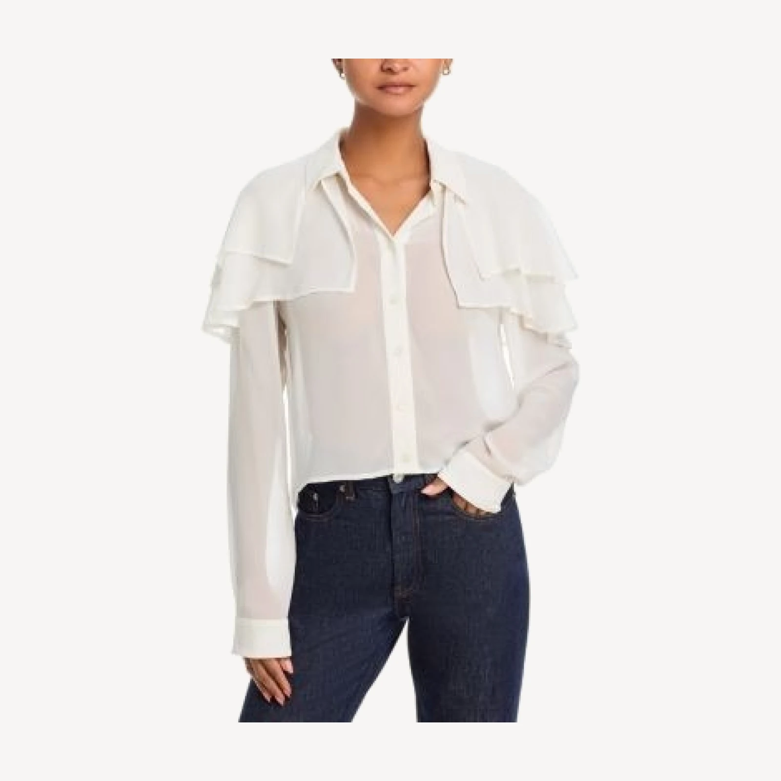 Frame The Silk Cape Blouse