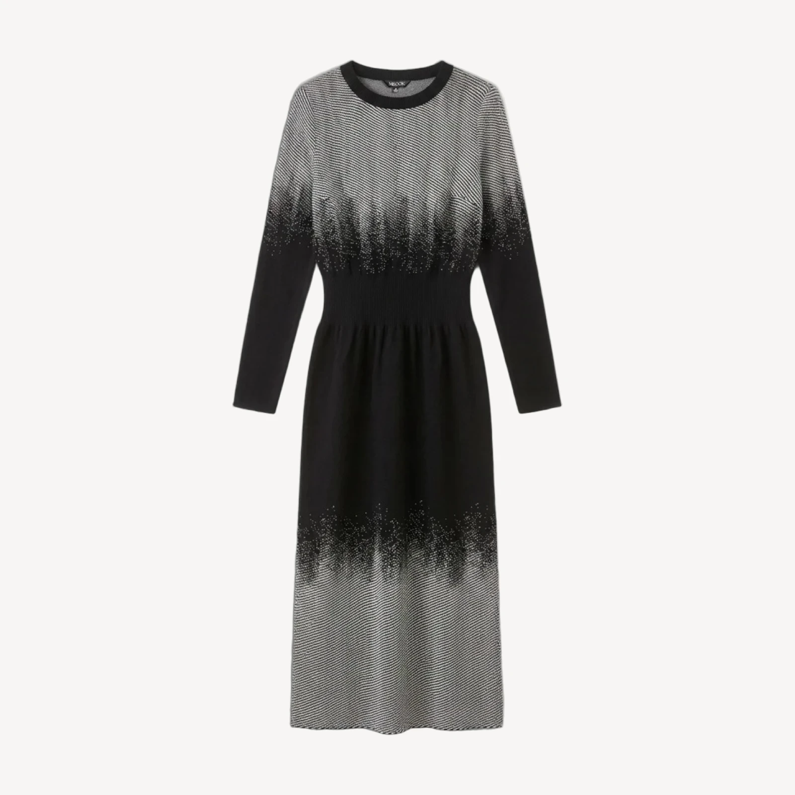 Ombre Jacquard Soft Knit Sheath Dress