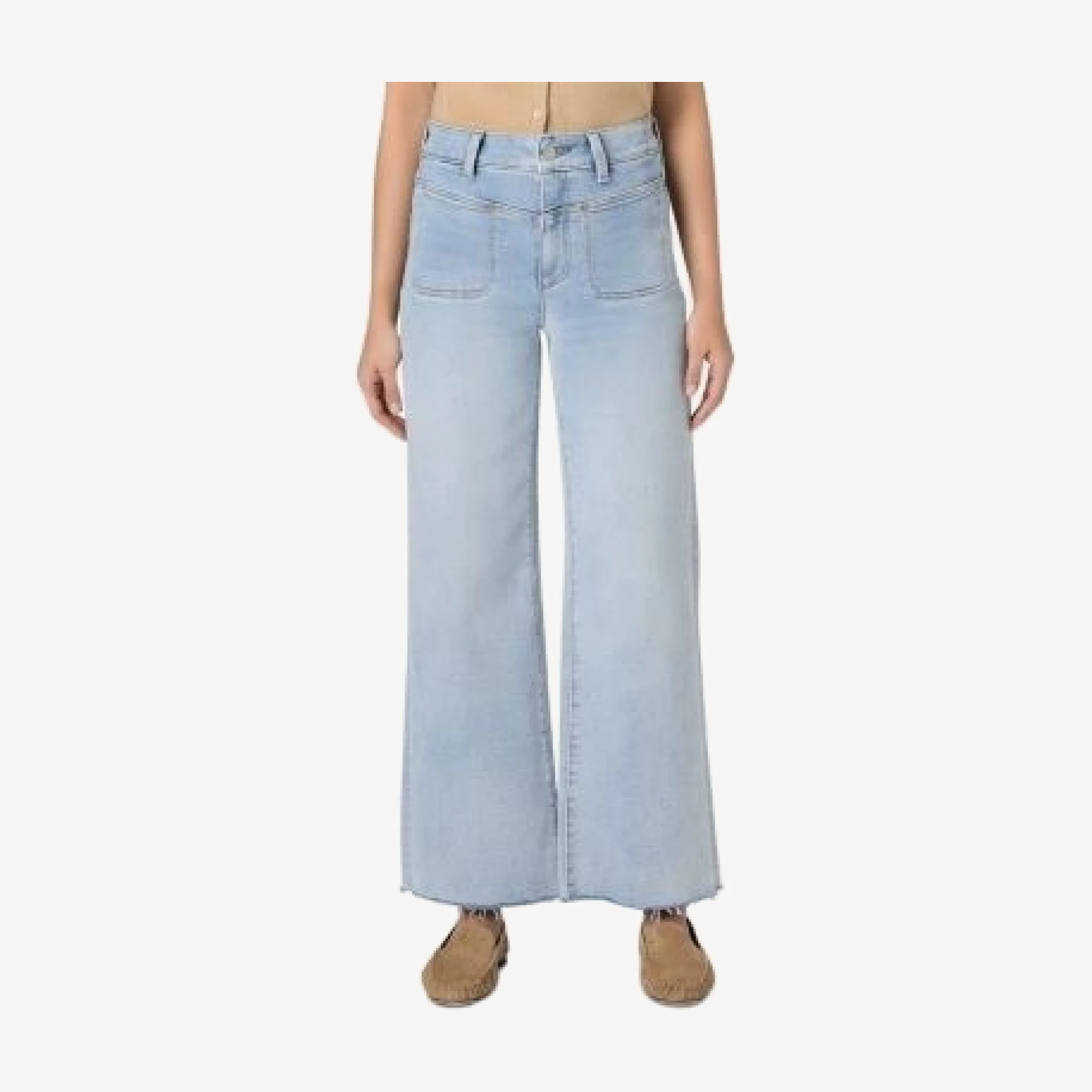 Paige Petite Anessa High Rise Wide Jeans in La Belle
