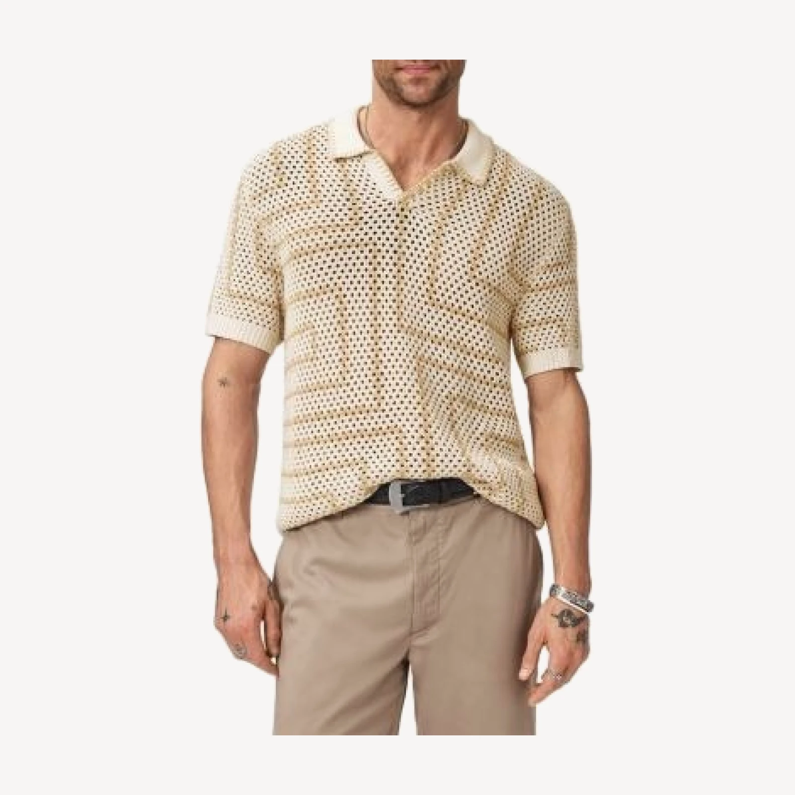 John Varvatos Lloyd Crochet Polo Shirt