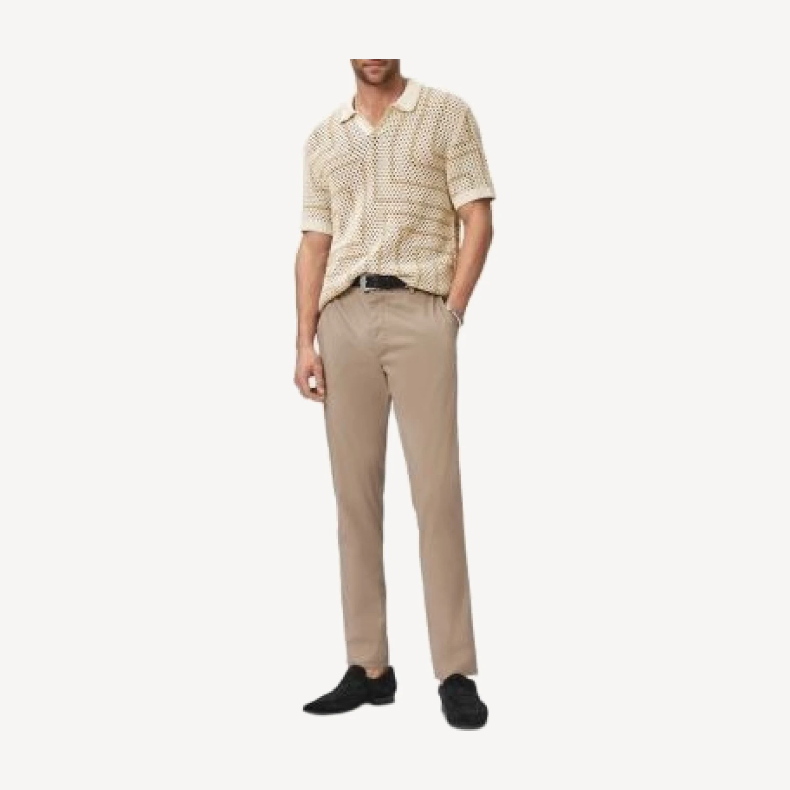 John Varvatos Lloyd Crochet Polo Shirt