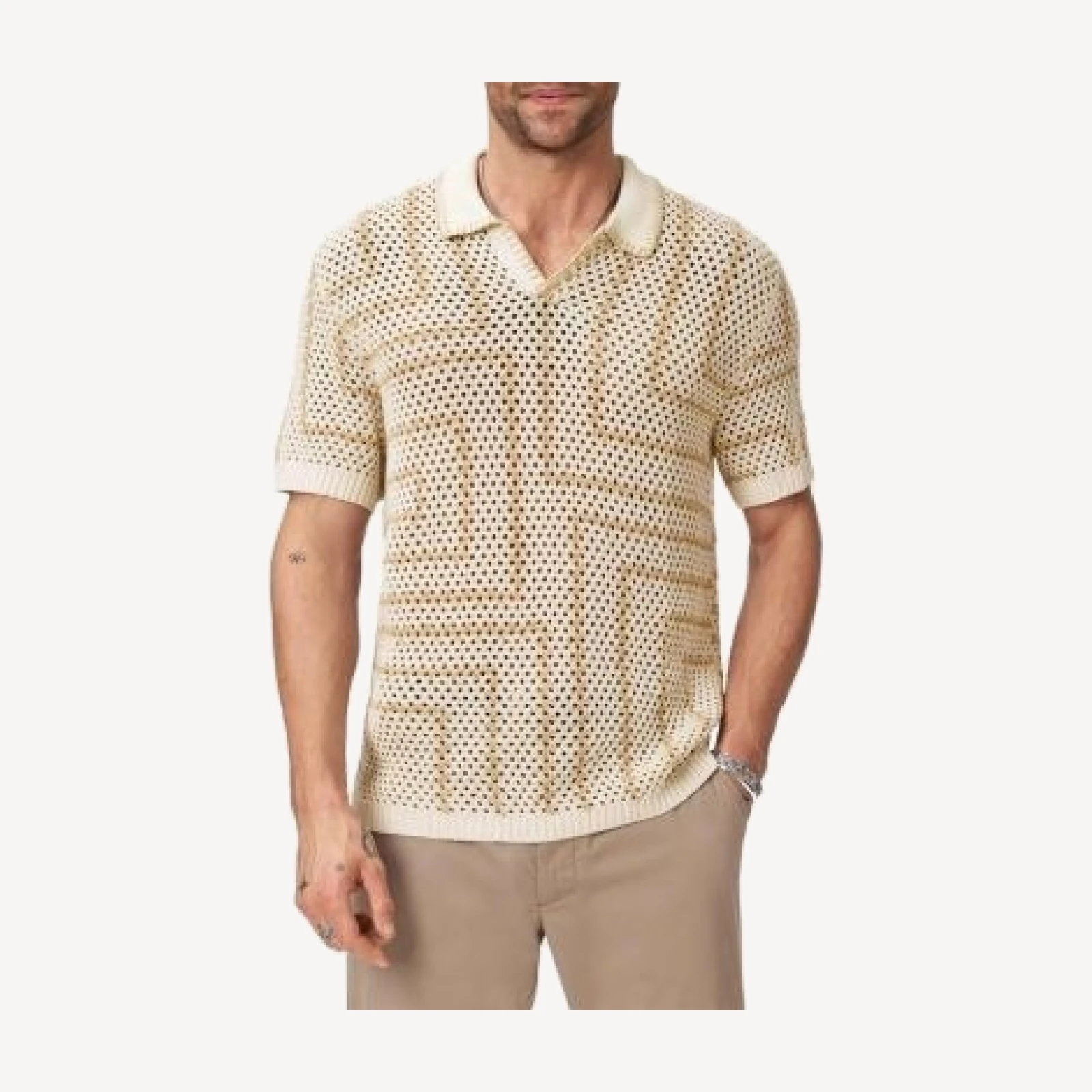 John Varvatos Lloyd Crochet Polo Shirt