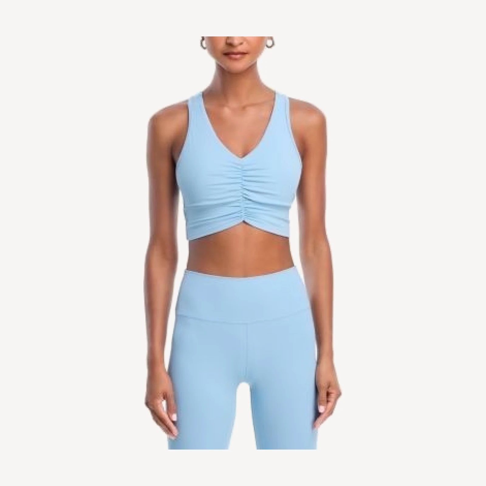 Aqua Athletics Shirred Racerback Bra Top - Exclusive