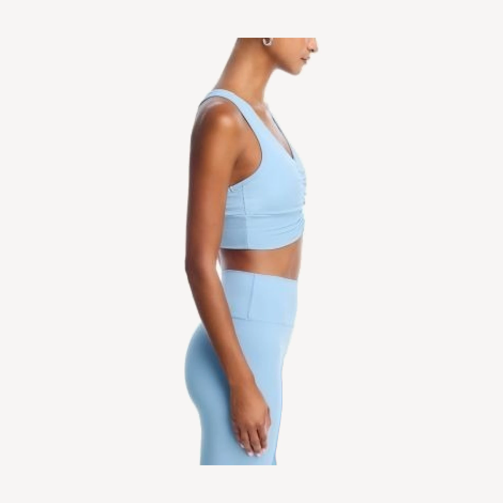 Aqua Athletics Shirred Racerback Bra Top - Exclusive
