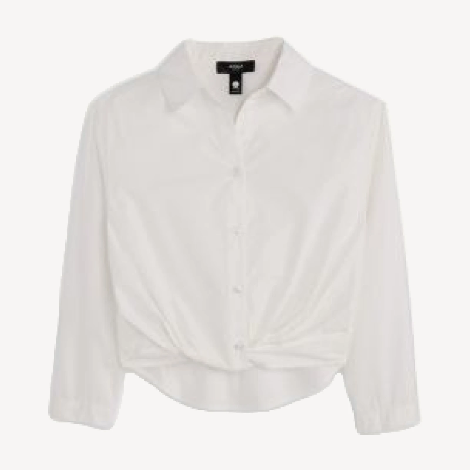 Aqua Girls' Poplin Woven Roll Front Shirt - Big Kid