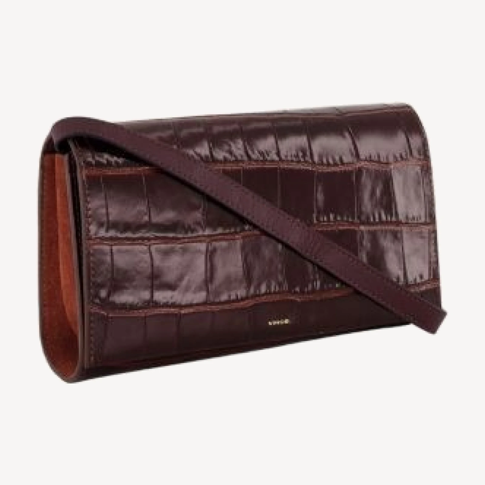 Vince Athene Embossed Leather Wallet Crossbody
