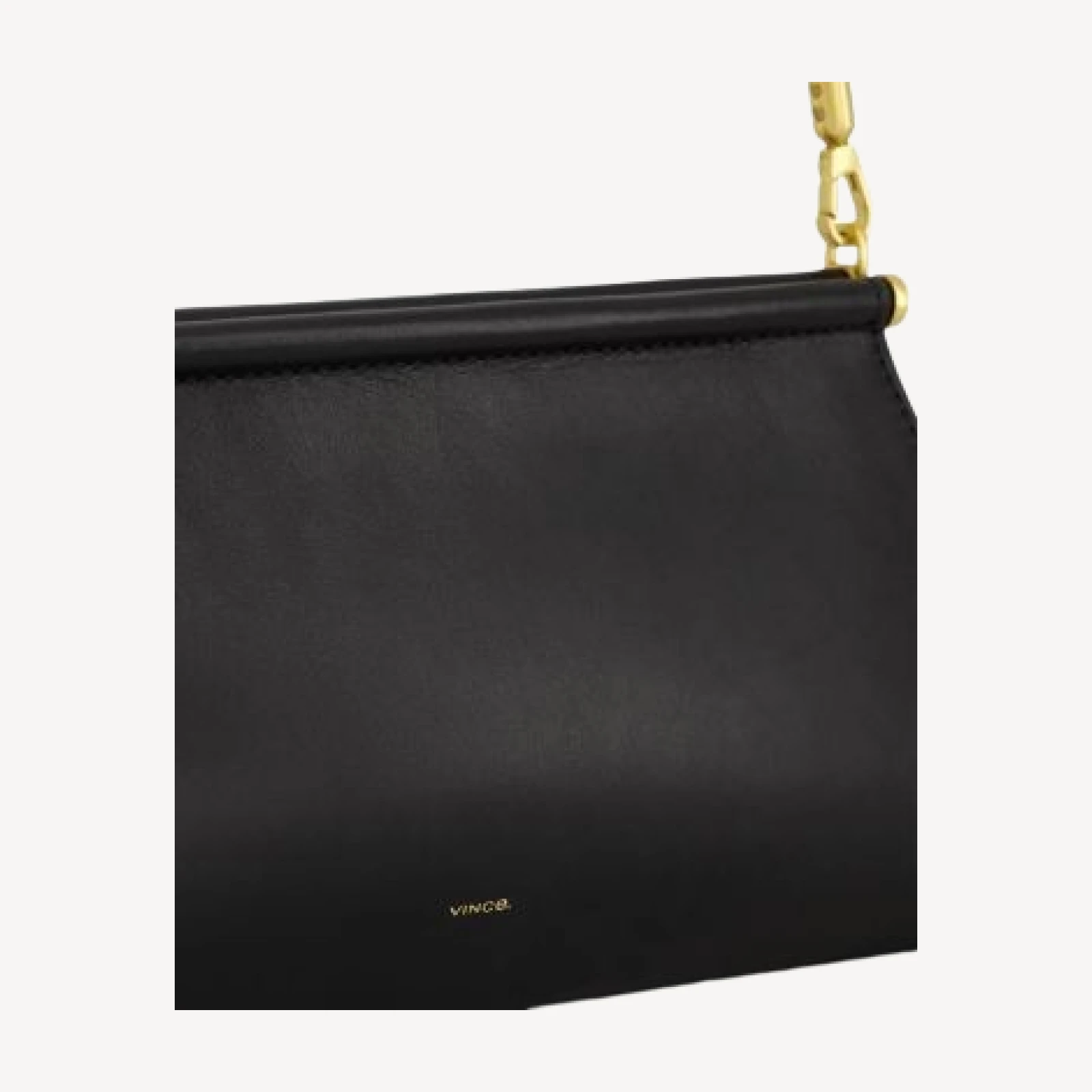 Vince Double Bar Leather Clutch
