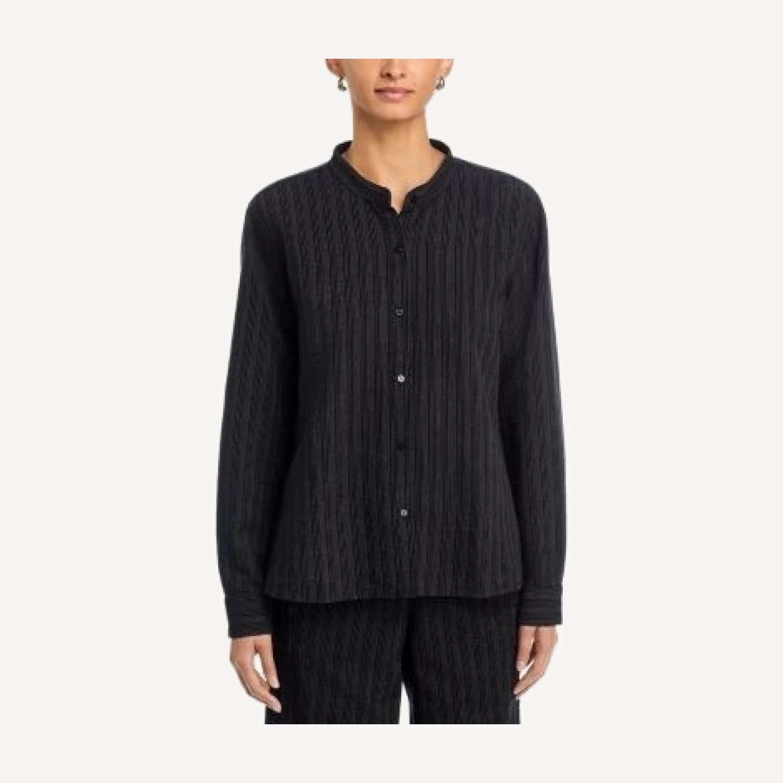 Eileen Fisher Mandarin Collar Top