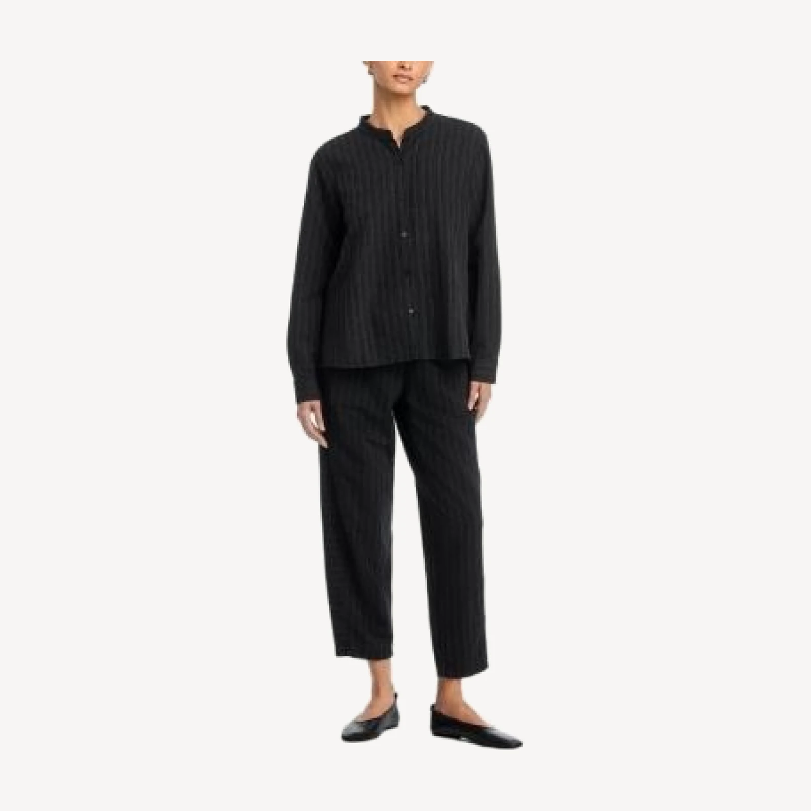 Eileen Fisher Mandarin Collar Top