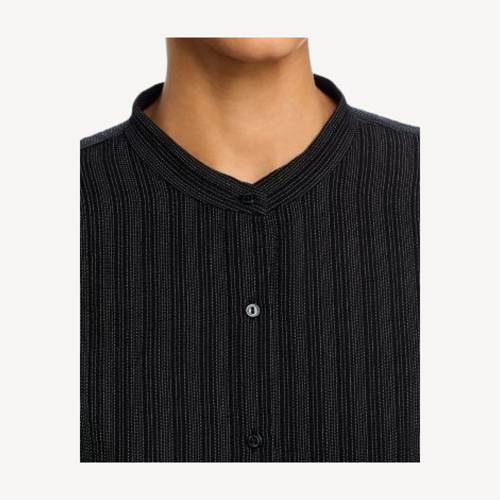 Eileen Fisher Mandarin Collar Top