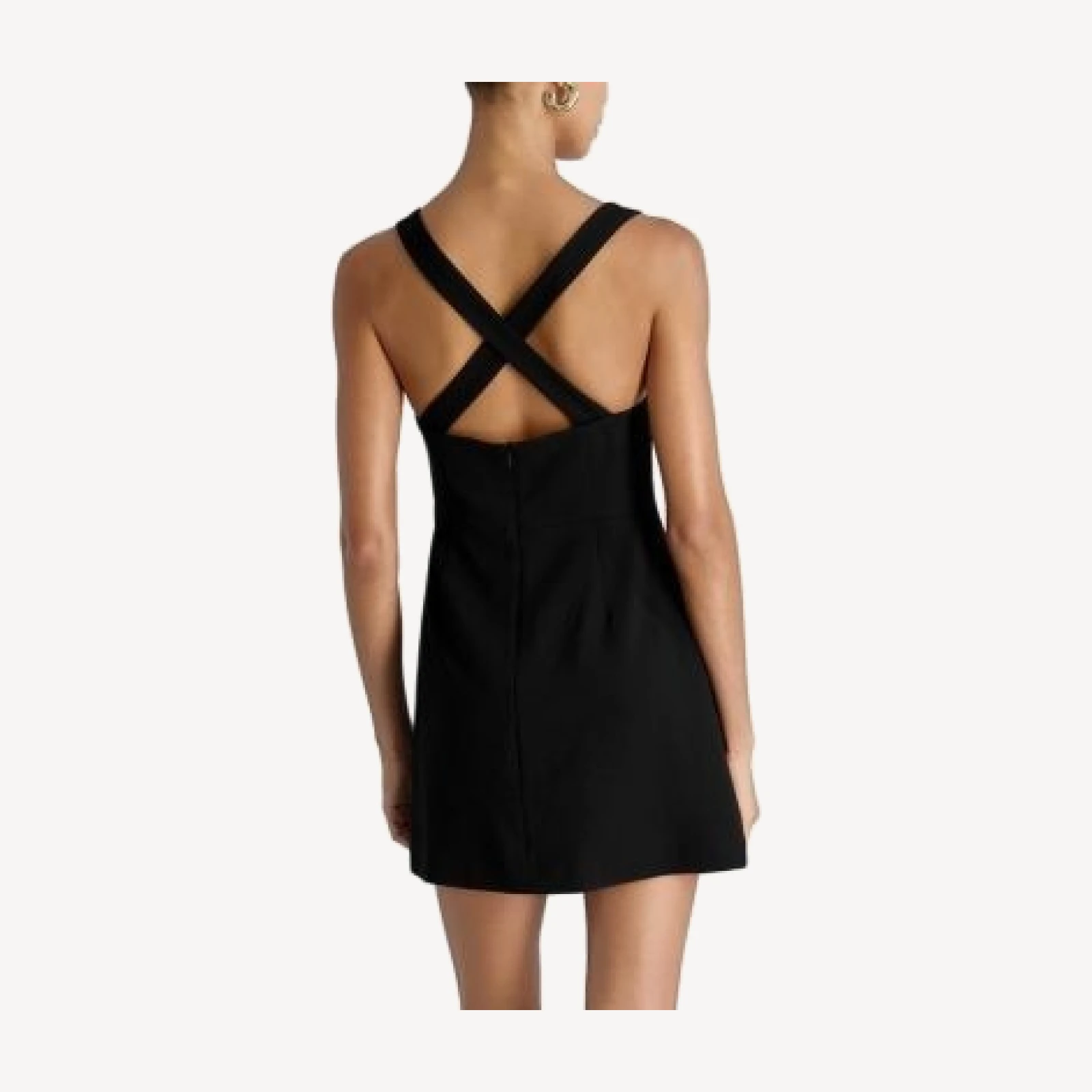 French Connection Whisper Cross Back Halter Mini Dress