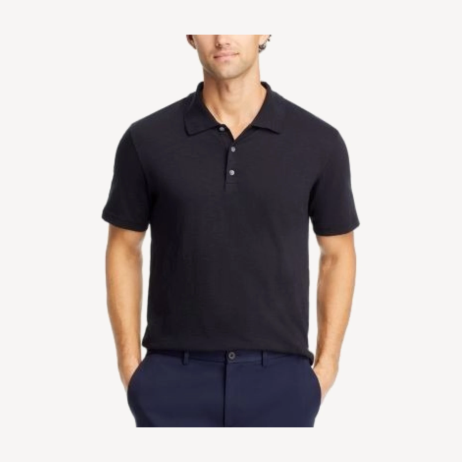 Theory Bron Polo in Cosmos Slub Cotton