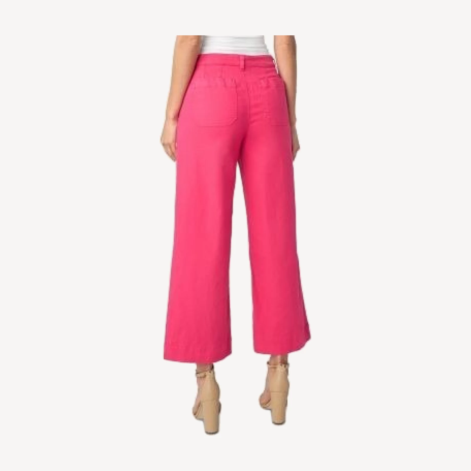 Liverpool Los Angeles Crop Wide Leg Jeans in Bright Pink