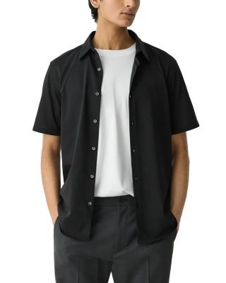 Theory Irving Short-Sleeve Shirt in Structure Knit