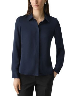 Theory Classic Fitted Silk Shirt