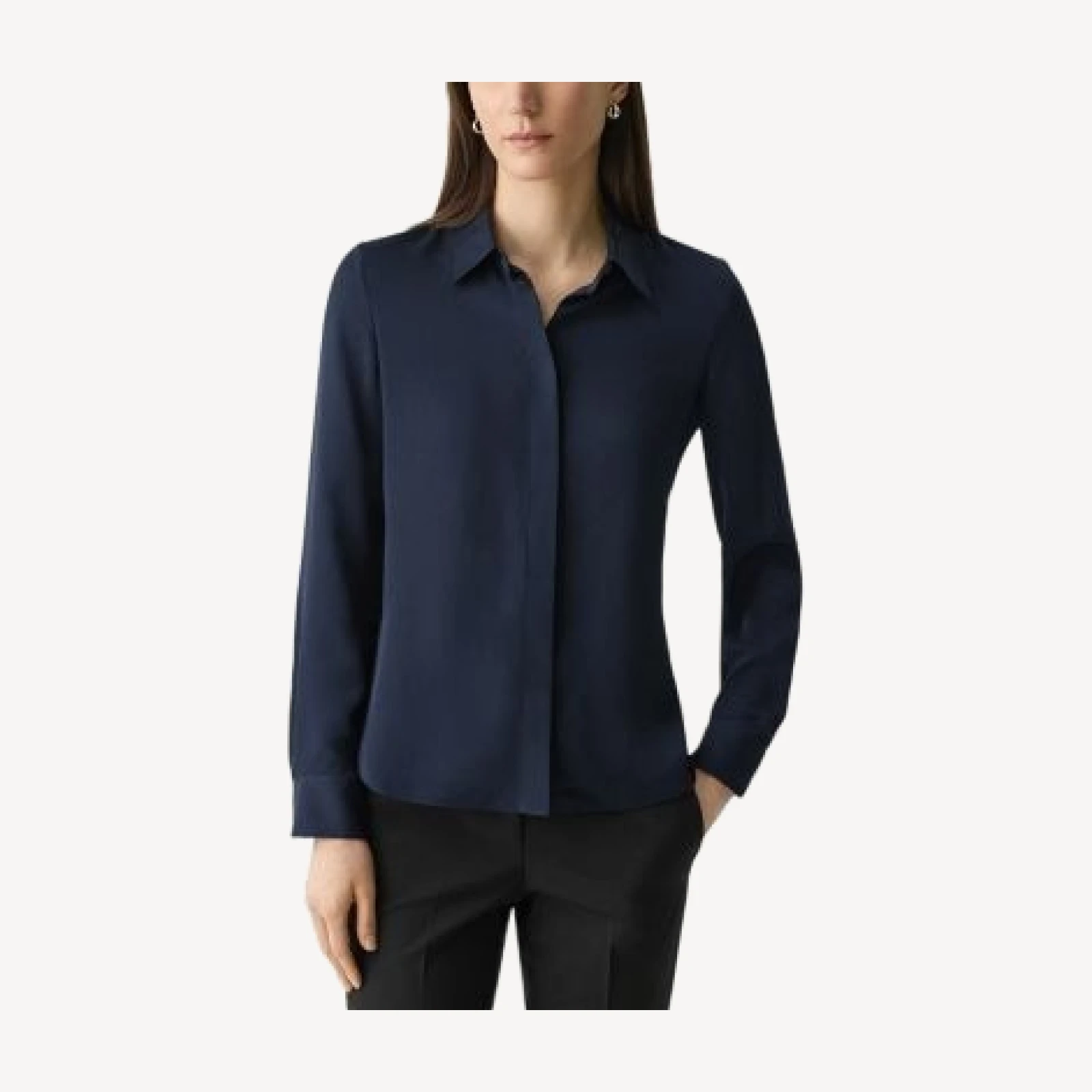 Theory Classic Fitted Silk Shirt