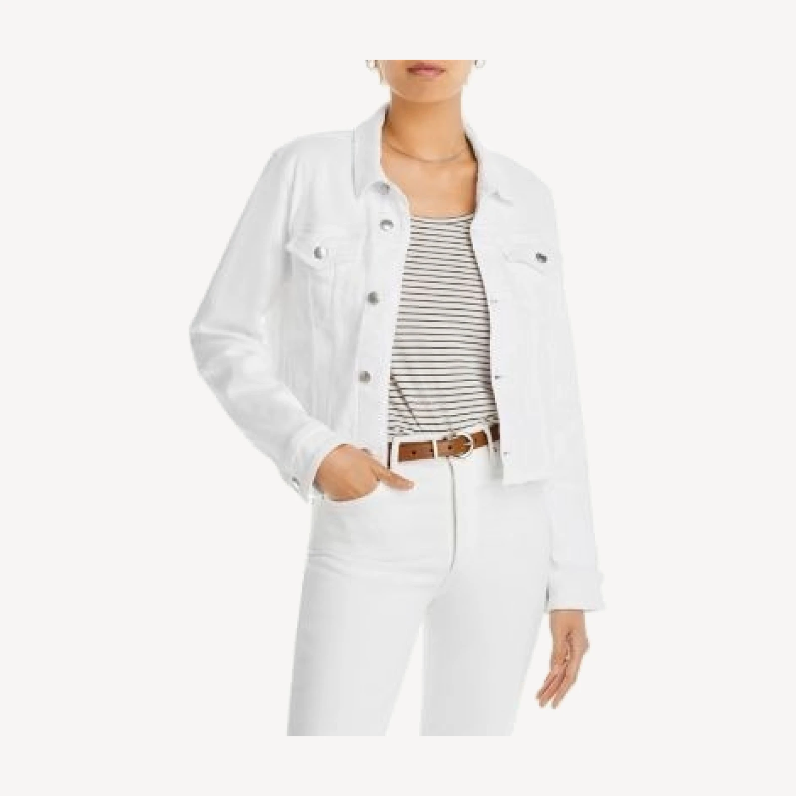 7 For All Mankind Classic Trucker Denim Jacket, cutout