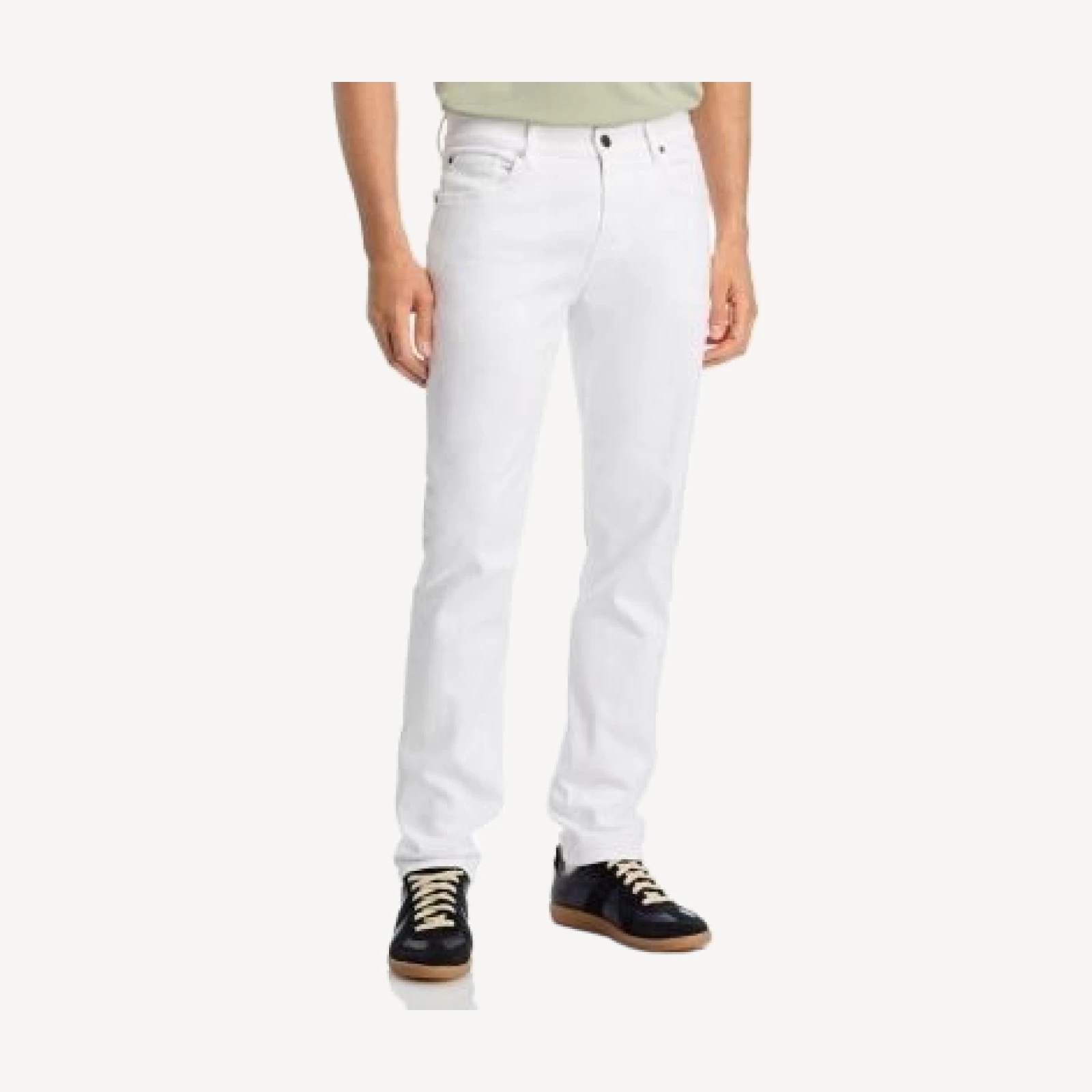 7 For All Mankind Luxe Performance Plus Slimmy Tapered Slim Fit Jeans in White