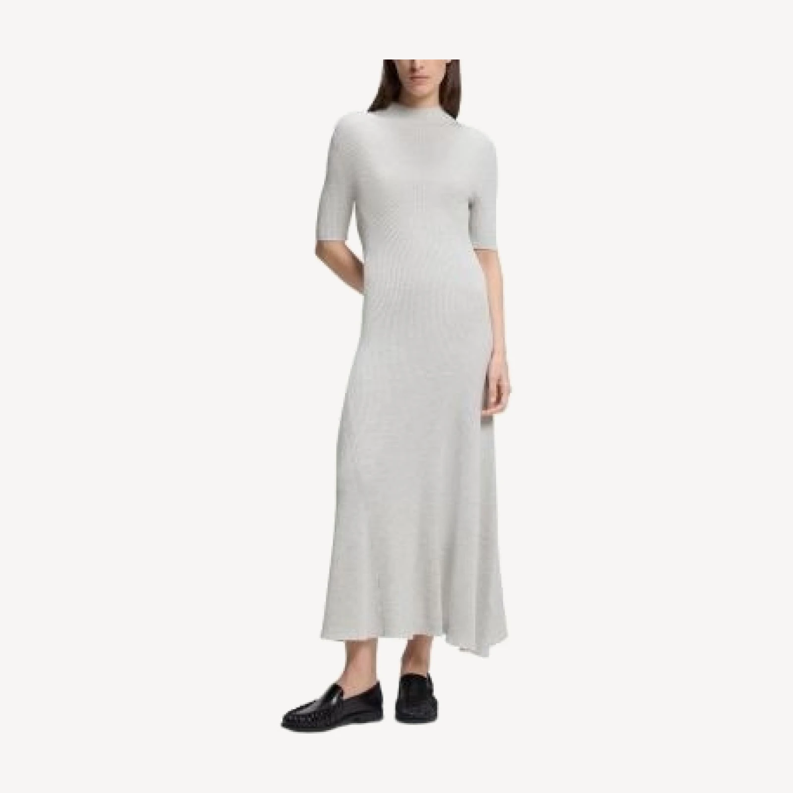 Boss Farie Ribbed Half Sleeve Dress