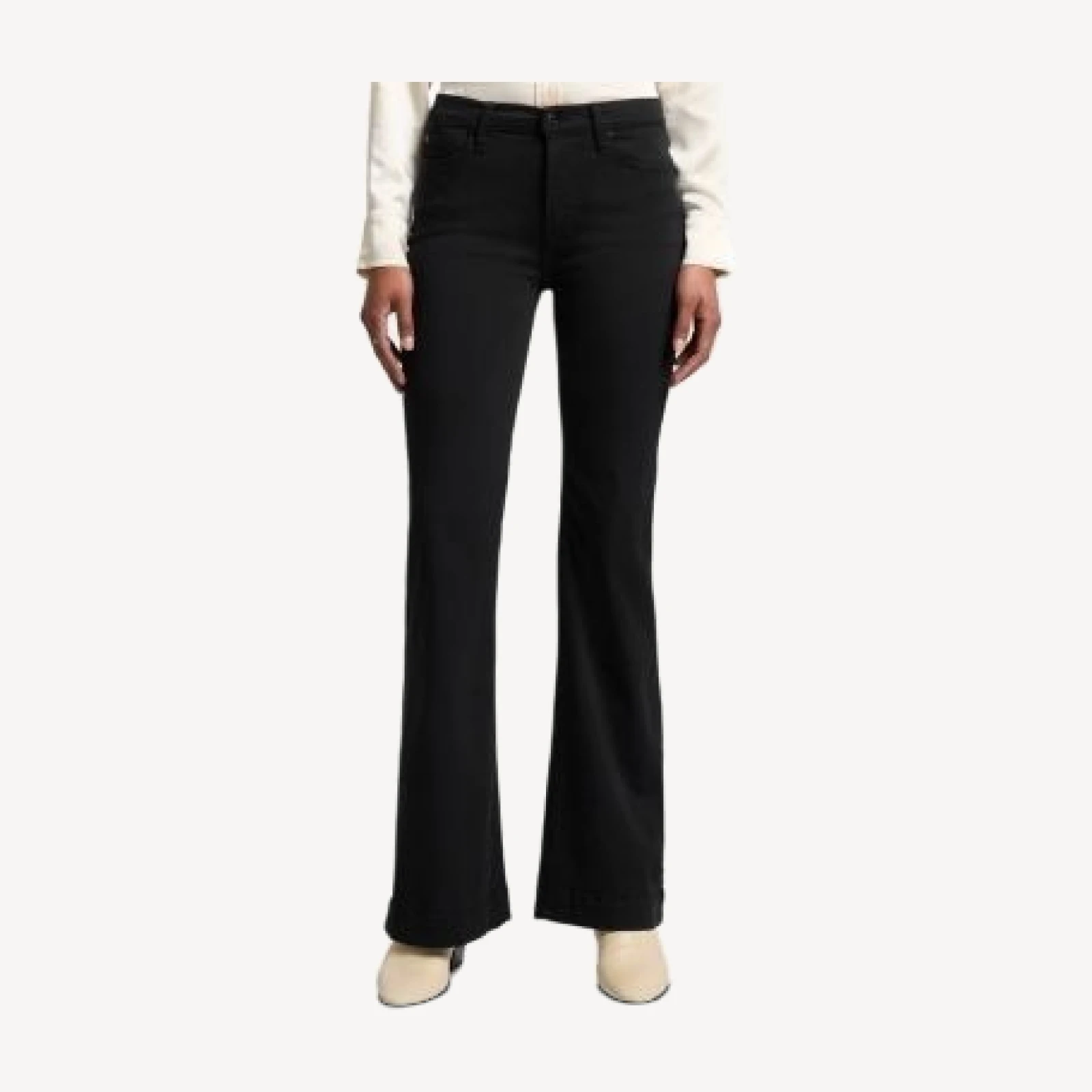 7 For All Mankind Dojo Tailorless Bootcut Jeans in Black