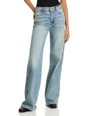 7 For All Mankind Lotta Wide Leg Jeans in Amuse Me
