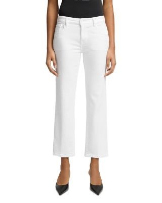 7 For All Mankind Calie Mid Rise Straight Ankle Jeans in Soleil