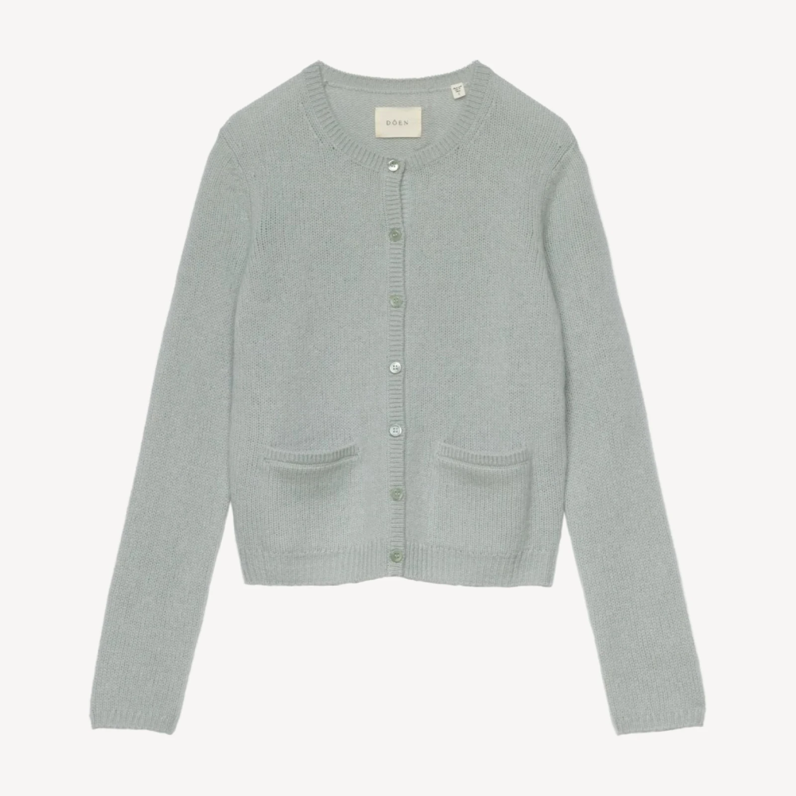 THEA CASHMERE CARDIGAN -- EUCALYPTUS