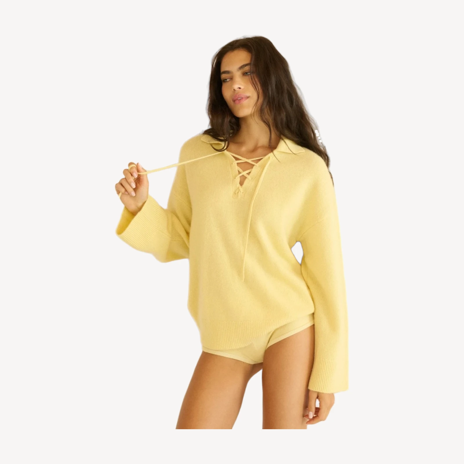 BURKE CASHMERE SWEATER -- WILD HONEYSUCKLE