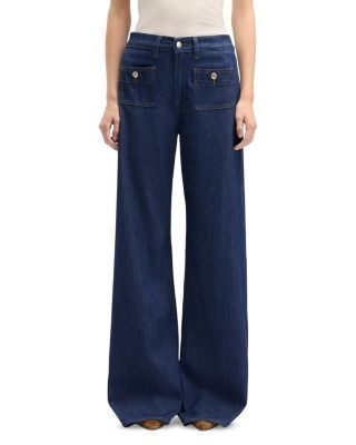 7 For All Mankind Lotta High Rise Wide Leg Jeans in Halona